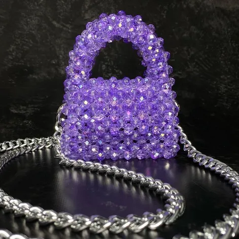 crystal bead bag
