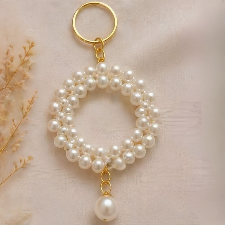 round beaded keychain